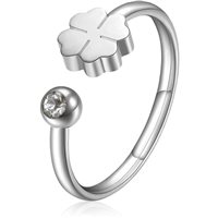 Anello Sagapo Donna Click in Acciaio Cristallo SCK87